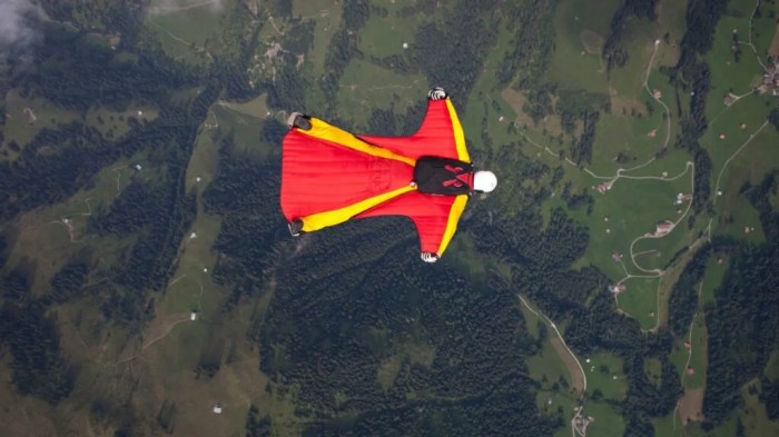 Skydiving wingsuit