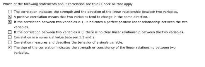 Which of the following statements about correlation is true